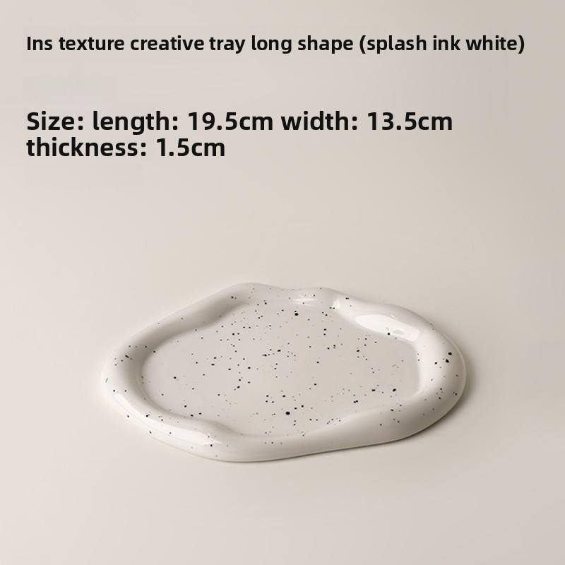 Speckled white irregular tray measurements