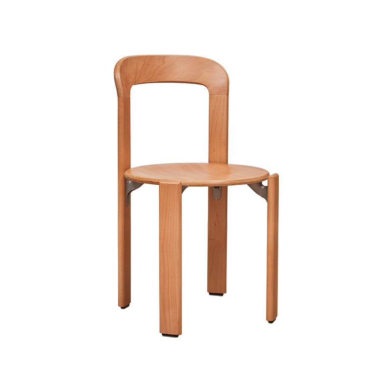 Soren café chair in natural wood finish front view
